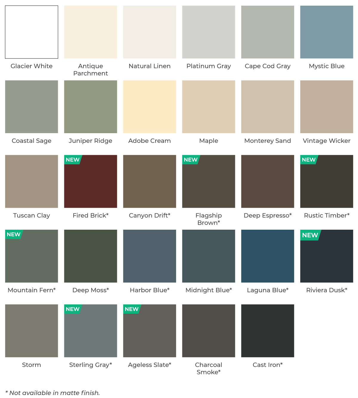 2024 Siding Colors - Letta Olimpia