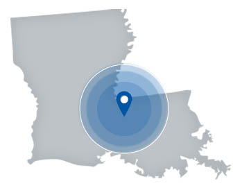 louisiana map location graphic