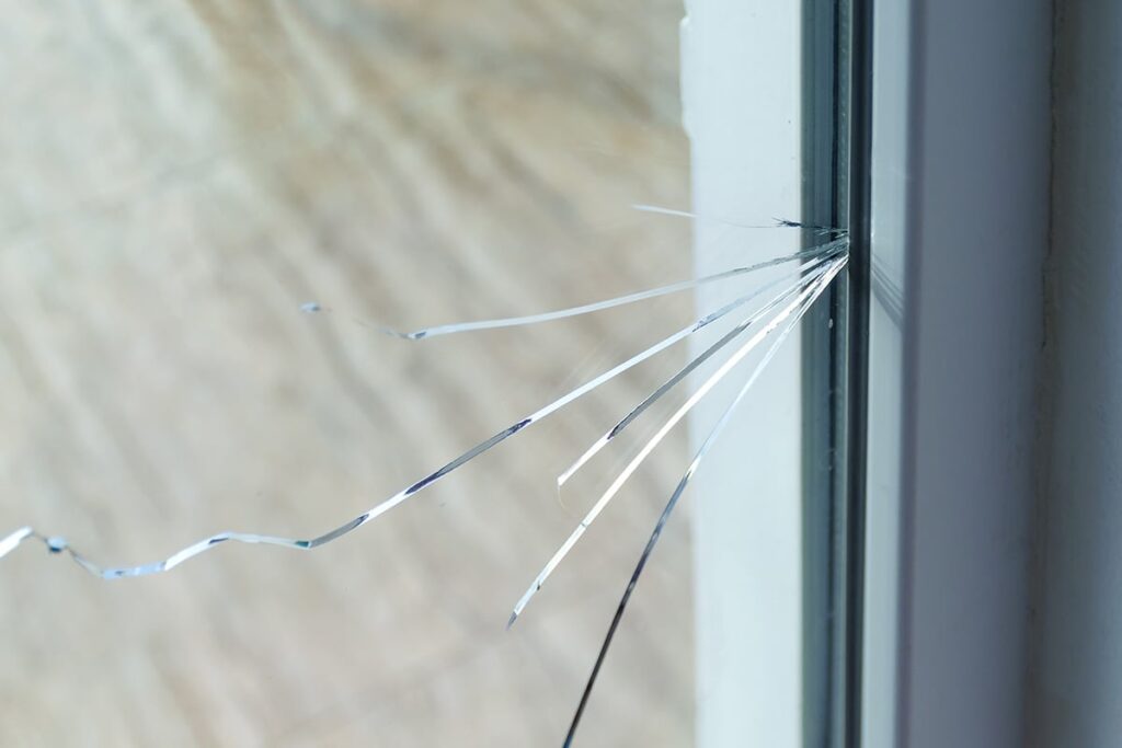 broken window pane
