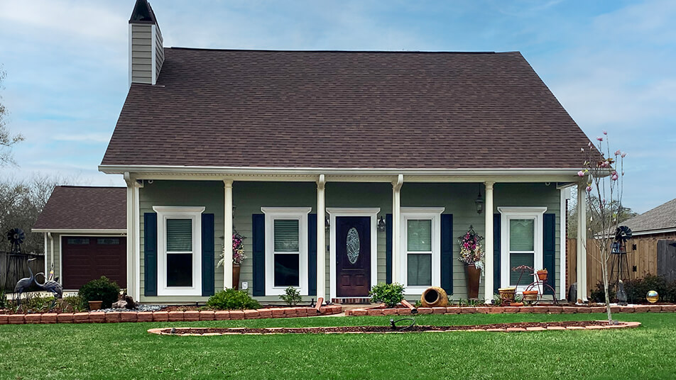 House with double-hung windows