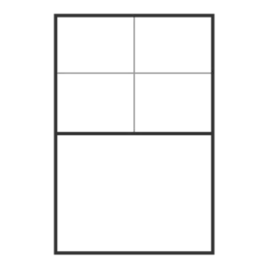 4-Over-1 window grid pattern